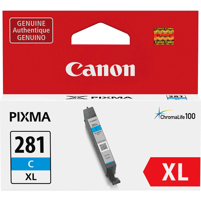 Canon CLI-281XL Original Inkjet Ink Cartridge - Cyan - 1 Each - CNMCLI281XLCY