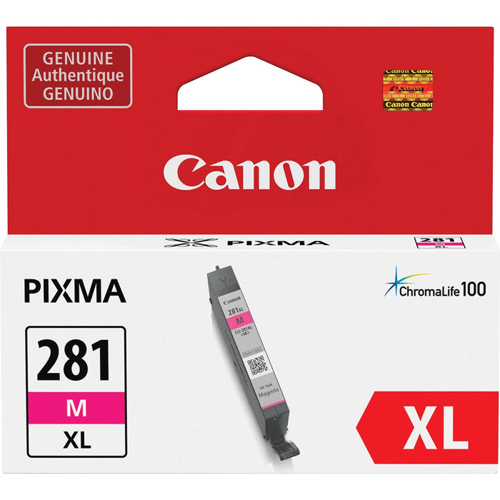 Canon CLI-281XL Original Inkjet Ink Cartridge - Magenta - 1 Each - CNMCLI281XLMA