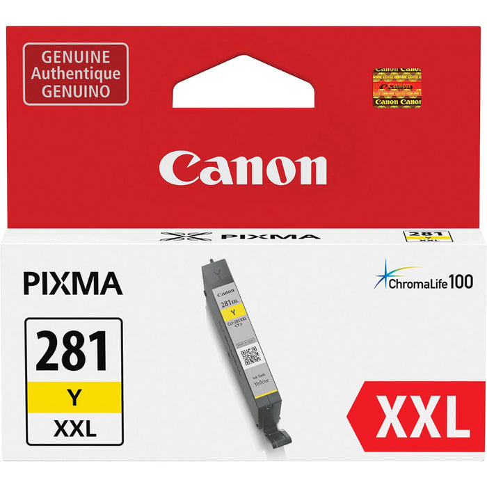 Canon CLI-281 XXL Original Inkjet Ink Cartridge - Yellow - 1 Each - CNMCLI281XXLYW