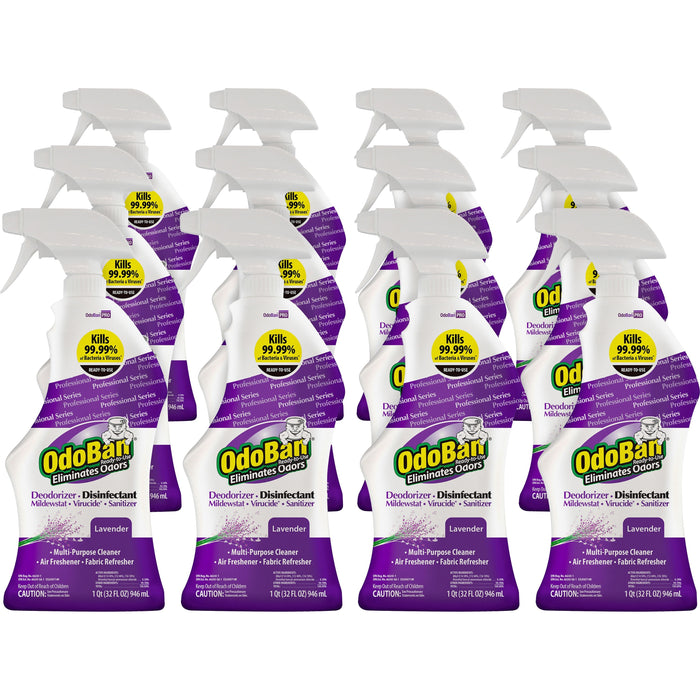 OdoBan Lavender Deodorizer Disinfectant Spray - ODO910162QC12CT