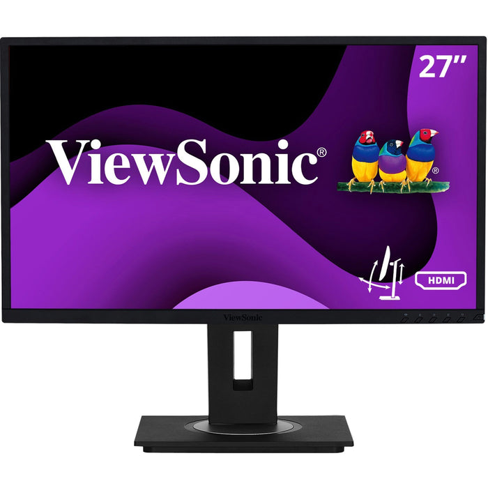 ViewSonic VG2748 27 Inch IPS 1080p Ergonomic Monitor with HDMI DisplayPort USB and 40 Degree Tilt for Home and Office - VEWVG2748