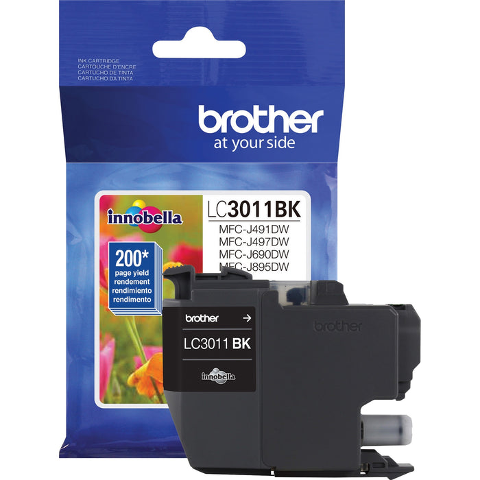 Brother LC3011BK Original Standard Yield Inkjet Ink Cartridge - Single Pack - Black - 1 Each - BRTLC3011BK