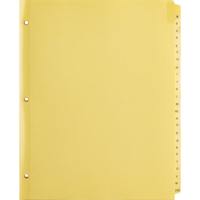 Business Source A-Z Clear Plastic Tab Index Dividers - BSN01806