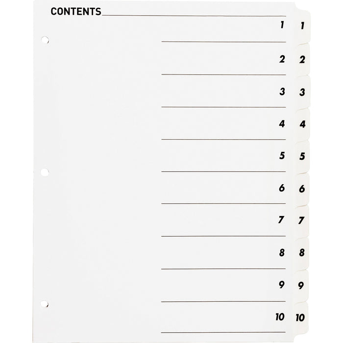 Business Source Table of Content Quick Index Dividers - BSN05854