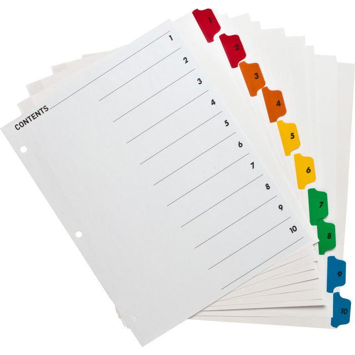 Business Source Table of Content Quick Index Dividers - BSN21902