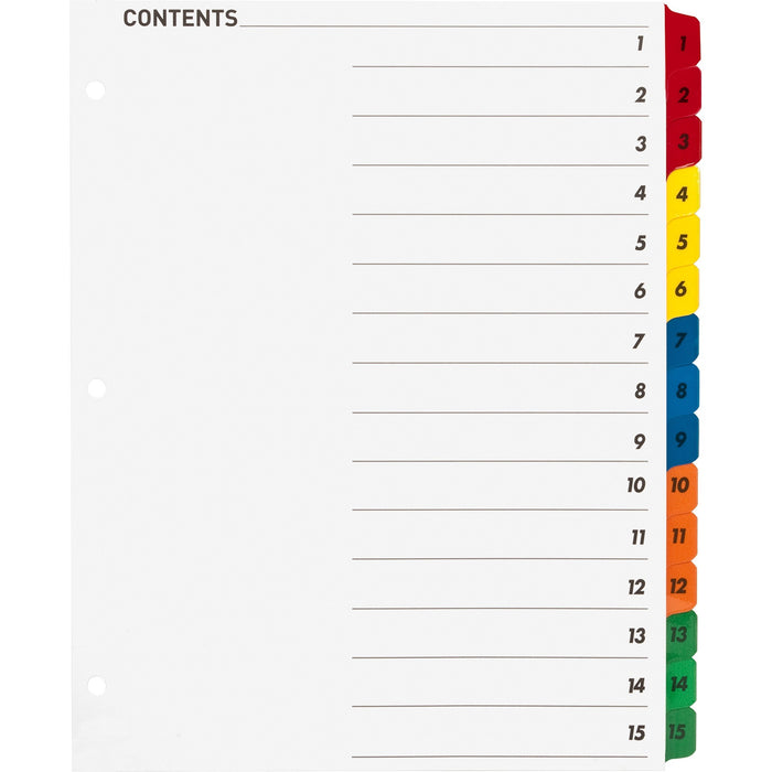 Business Source Table of Content Quick Index Dividers - BSN21904