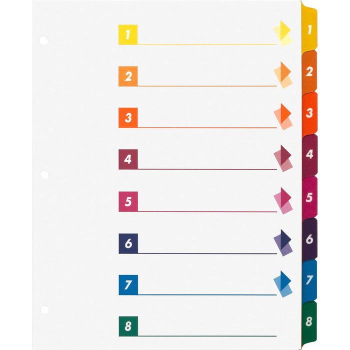 Business Source Color-coded Table of Contents/Tabs Index Dividers - BSN21909