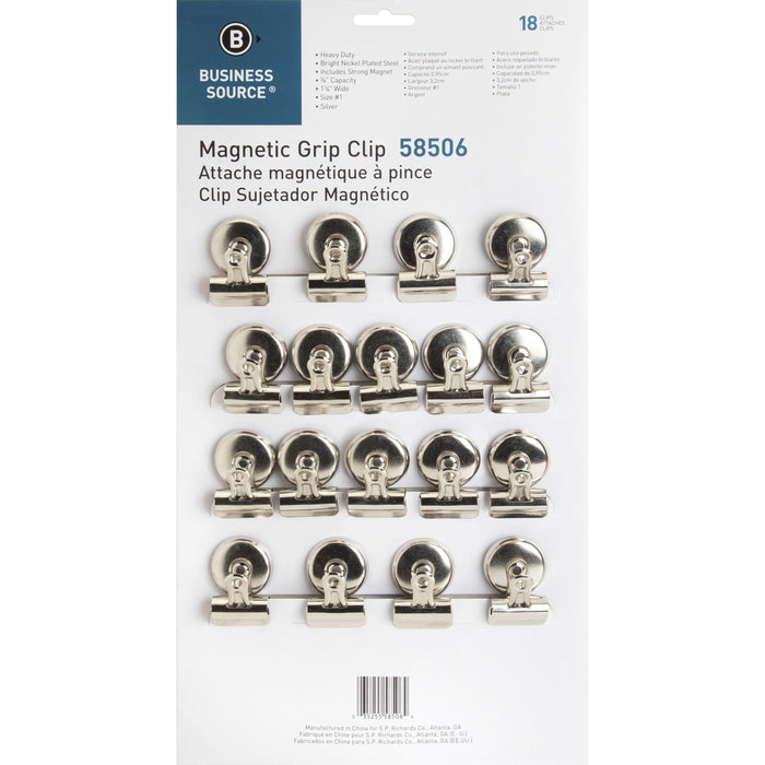 Business Source Magnetic Grip Clips Pack - BSN58506