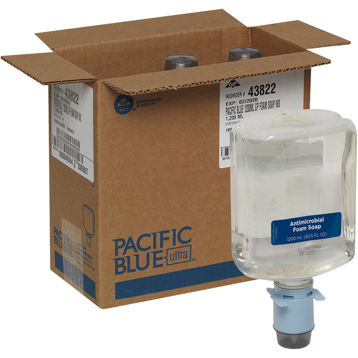 Pacific Blue Ultra Antimicrobial Foam Soap Automated Touchless Dispenser Refills - GPC43822