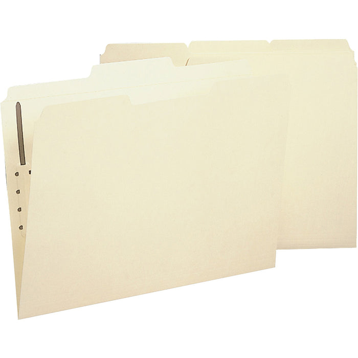 Business Source 1/3 Tab Cut Letter Recycled Fastener Folder - BSN17212