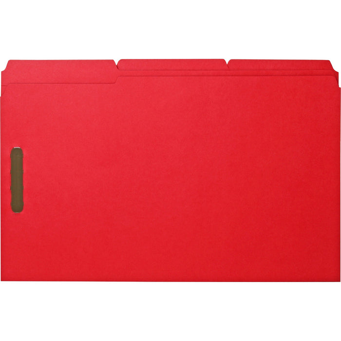 Business Source 1/3 Tab Cut Legal Recycled Fastener Folder - BSN17221