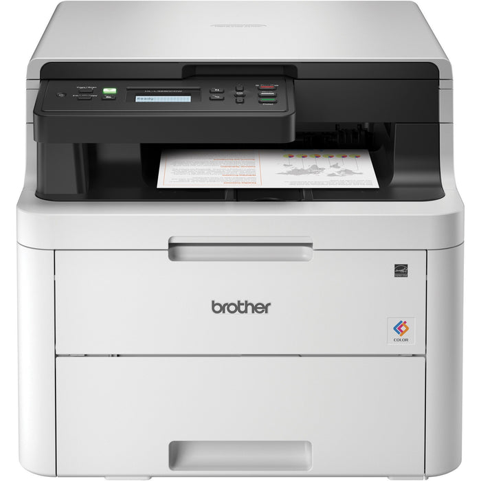 Brother HL-L3290CDW Compact Digital Color Printer Providing Laser Quality Results with Convenient Flatbed Copy & Scan, Plus Wireless and Duplex Printing - BRTHLL3290CDW