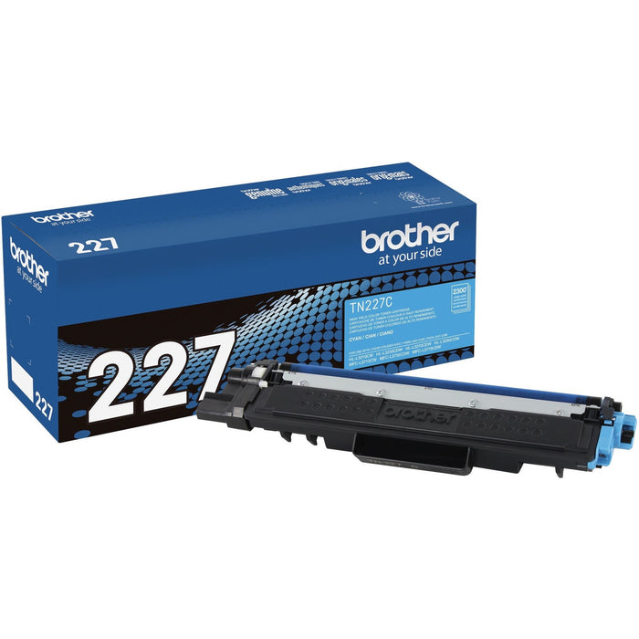 Brother Genuine TN-227C High Yield Cyan Toner Cartridge - BRTTN227C