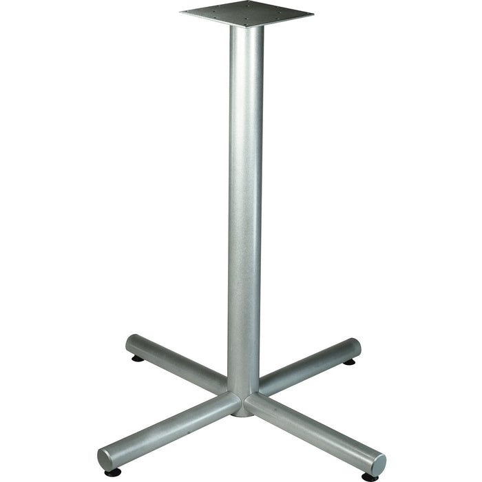 Lorell Silver Bistro-height X-leg Table Base - LLR34431