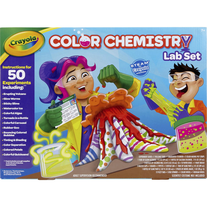 Crayola Chemistry Lab Set Steam Toy 50 Colorful Experiments - CYO747244