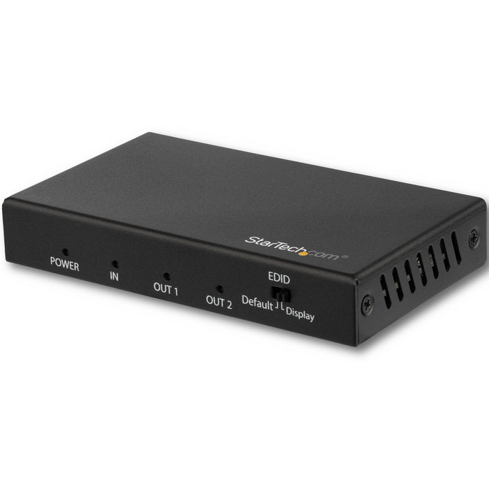 StarTech.com 2 Port HDMI Splitter - 4K 60Hz - 1x2 Way HDMI 2.0 Splitter - HDR - ST122HD202 - STCST122HD202