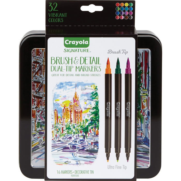 Crayola Brush & Detail Dual Tip Markers - CYO586501