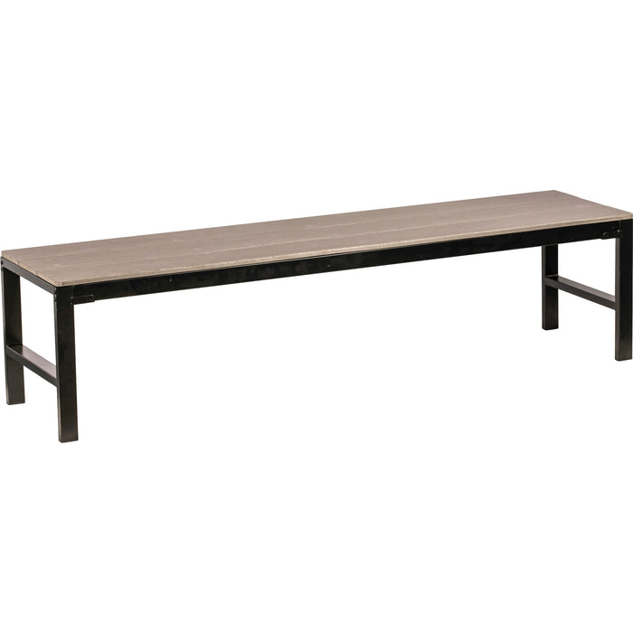 Lorell Charcoal Faux Wood Outdoor Bench - LLR42689