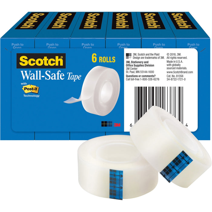 Scotch Scotch Wall-Safe Tape - MMM813S6