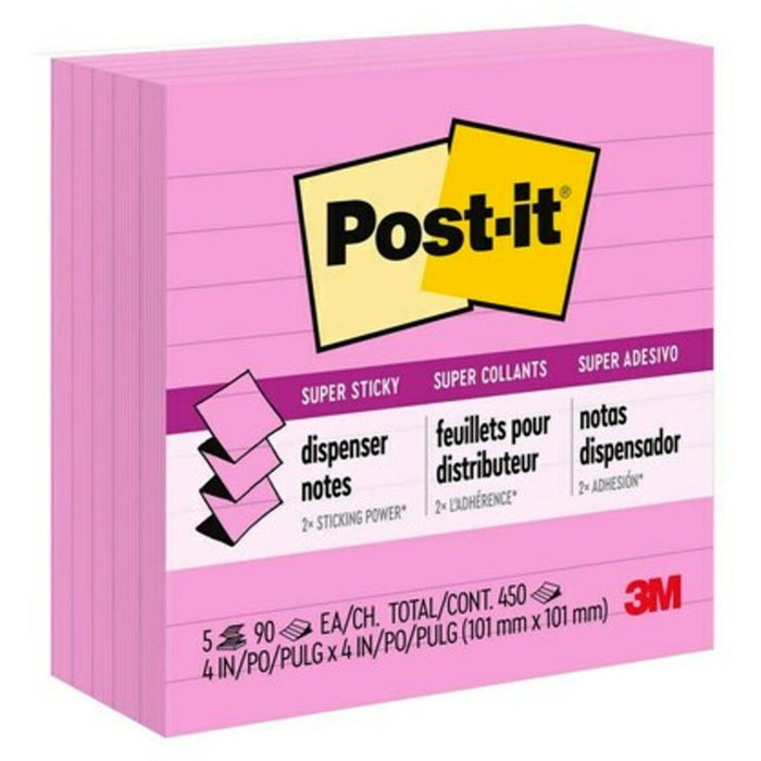 Post-it&reg; Super Sticky Pop-up Lined Note Refills - MMMR440NPSS