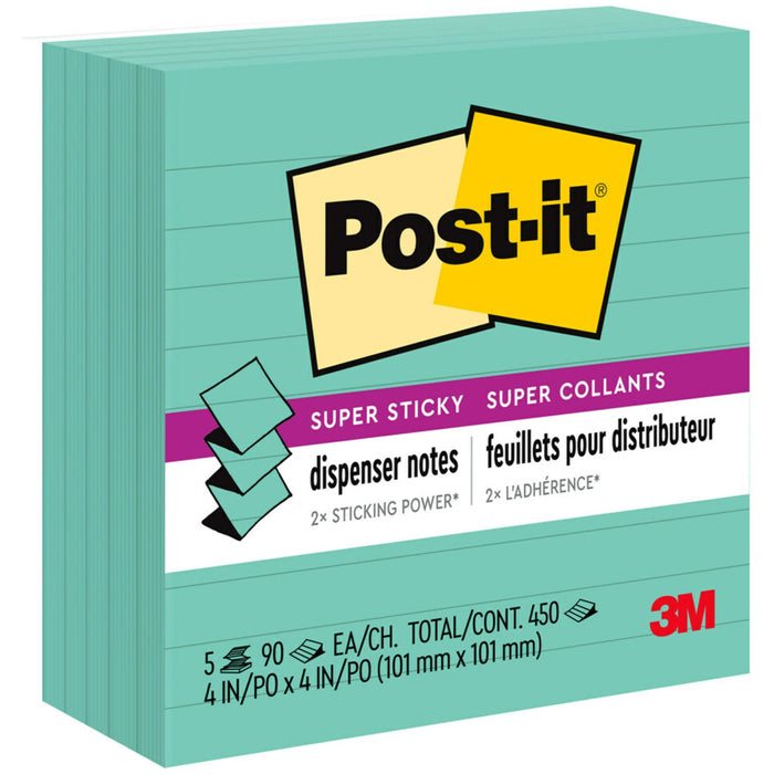 Post-it&reg; Super Sticky Pop-up Lined Note Refills - MMMR440WASS