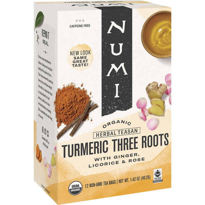 Numi Organic Turmeric Three Roots Herbal Tea Bag - NUM10550