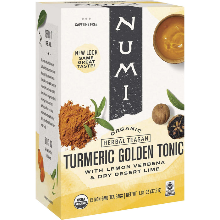 Numi Organic Turmeric Golden Tonic Herbal Tea Bag - NUM10551