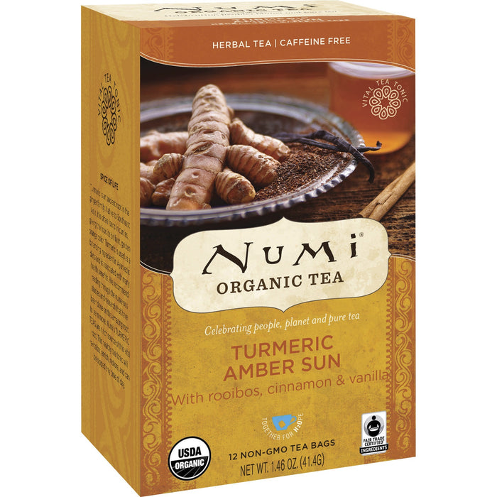 Numi Organic Turmeric Golden Tonic Amber Sun Herbal Tea Bag - NUM10552