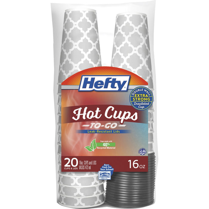 Hefty Hot Cups & Lids To-Go - RFPC20016