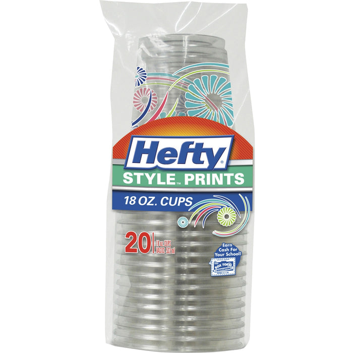 Hefty Style Prints Plastic Cups - RFPC21651