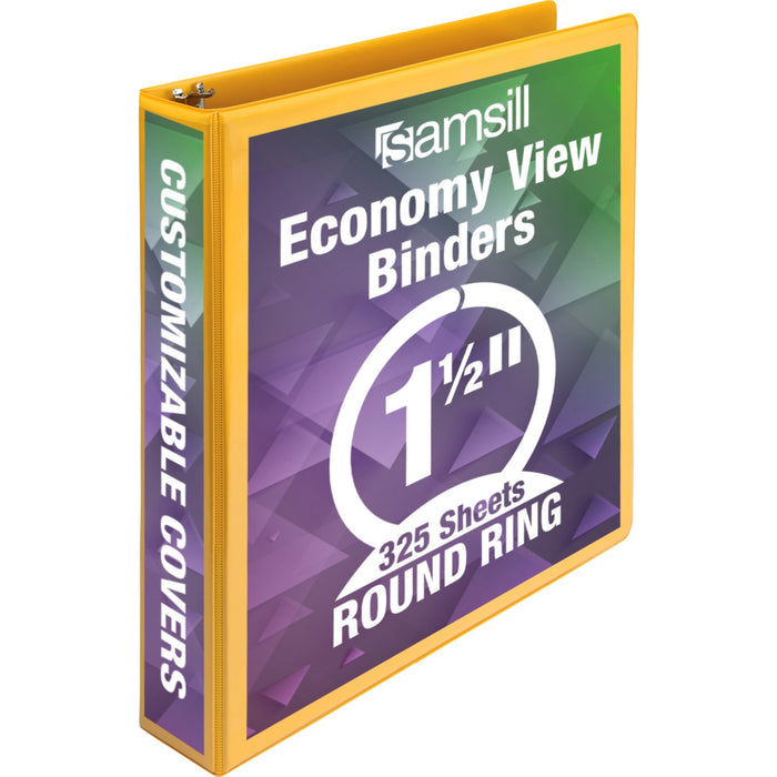 Samsill Economy 1-1/2" Round Ring View Binder - SAM18551