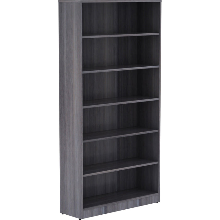 Lorell Weathered Charcoal Laminate Bookcase - LLR69565