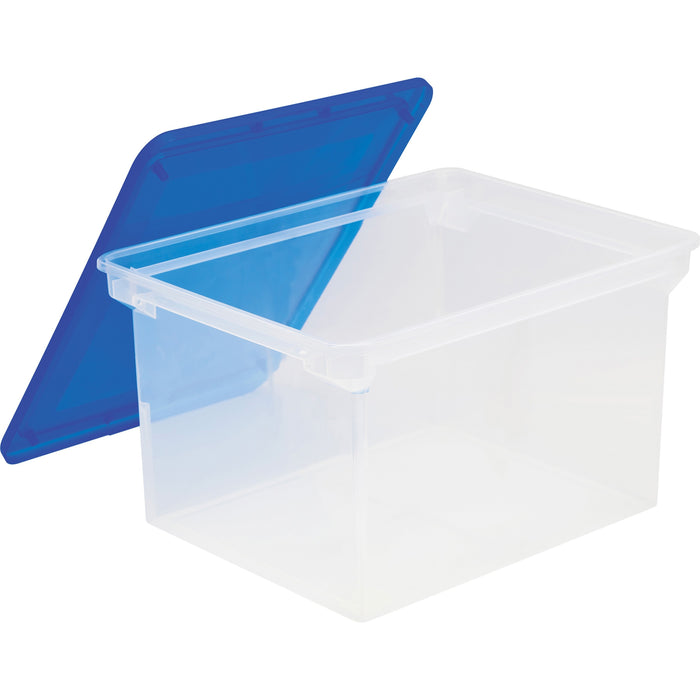 Storex Plastic File Tote Storage Box - STX61508U04C