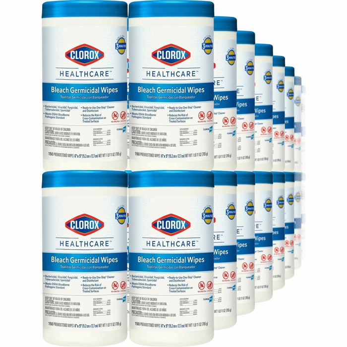 Clorox Healthcare Bleach Germicidal Wipes - CLO30577PL