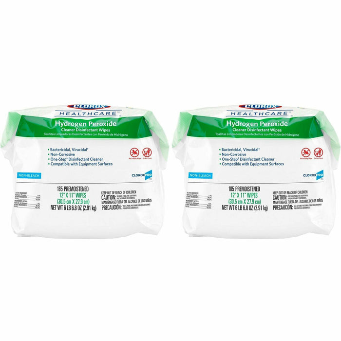 Clorox Healthcare Hydrogen Peroxide Cleaner Disinfectant Wipes - CLO30827CT