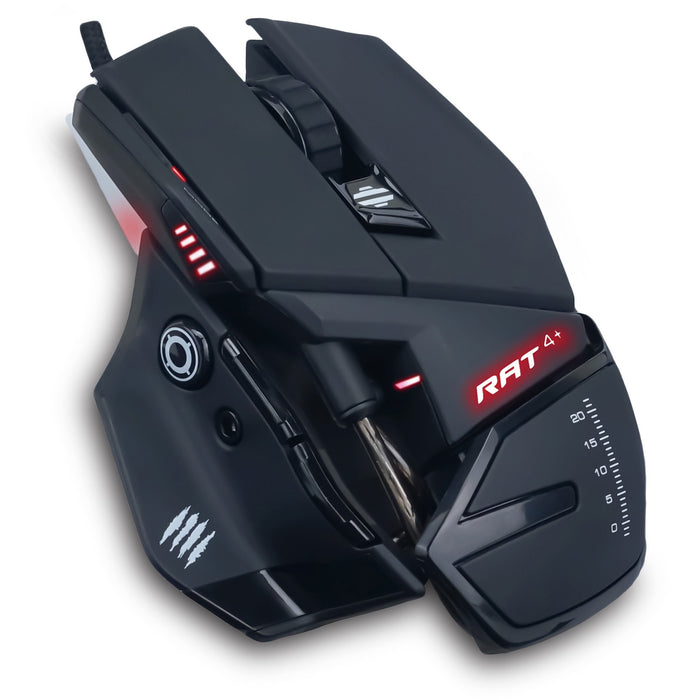 Mad Catz The Authentic R.A.T. 4+ Optical Gaming Mouse - MDCMR03MCAMBL00