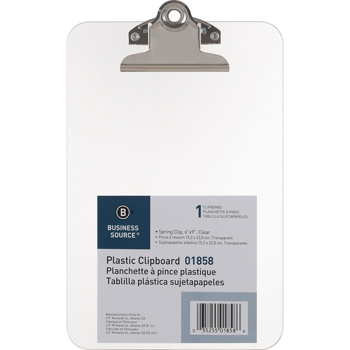 Business Source Plastic Clipboard - BSN01858