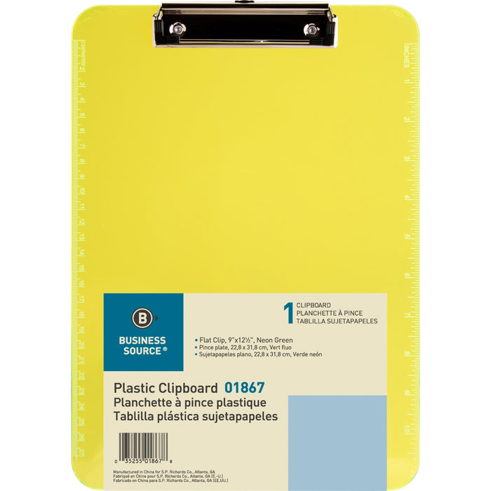 Business Source Flat Clip Clipboard - BSN01867