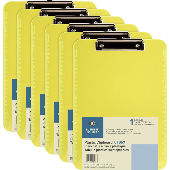 Business Source Flat Clip Clipboard - BSN01867BD