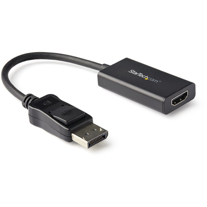 StarTech.com DisplayPort to HDMI Adapter, 4K 60Hz HDR10 Active DisplayPort 1.4 to HDMI 2.0b Converter, Latching DP Connector, DP to HDMI - STCDP2HD4K60H