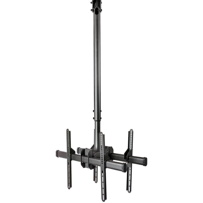 StarTech.com Dual TV Ceiling Mount - Back-to-Back Hanging Dual Screen VESA Pole Mount for 32?-75" TVs - Height Adjustable Telescopic Pole - STCFPCEILBTB