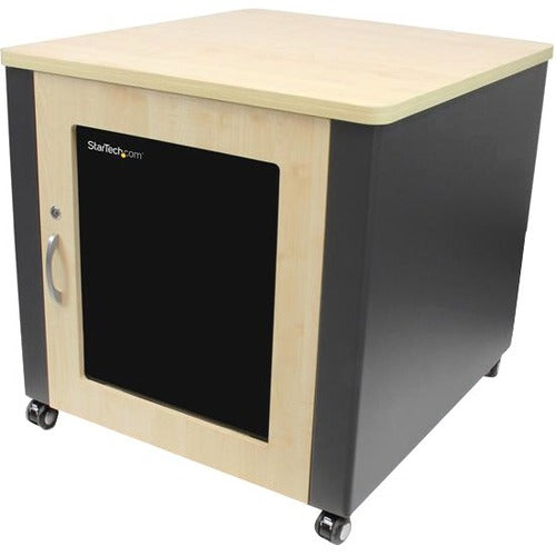 StarTech.com 12U Rack Enclosure Server Cabinet - 21.5 in. Deep - Quiet - Wood Finish - STCRKQMCAB12V2