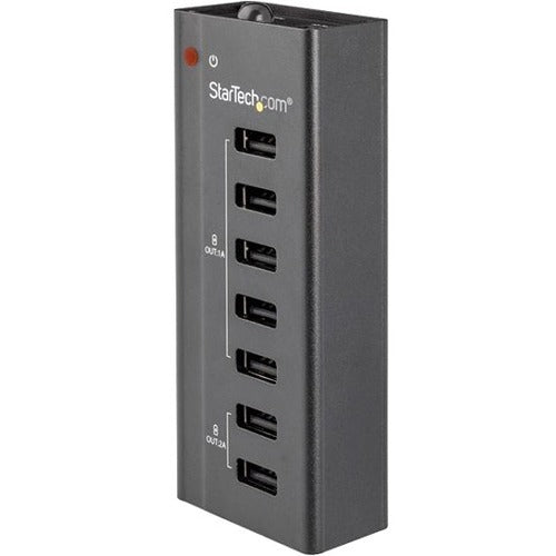 StarTech.com 7 Port USB Charging Station with 5x 1A Ports and 2x 2A Ports - USB Charging Strip for Multiple Devices - Smart Charging Capabilities - Wall-Mount Bracket - STCST7C51224