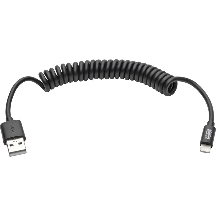 Tripp Lite Lightning Connector USB Coiled Cable - TRPM100004COILB