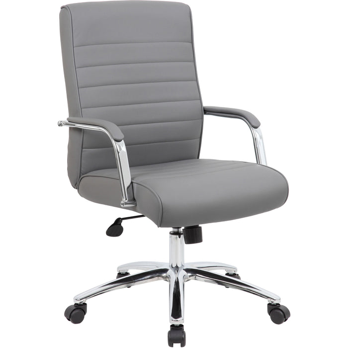 Boss Modern Executive Conference Chair-Ribbed Grey - BOPB696CRBGY
