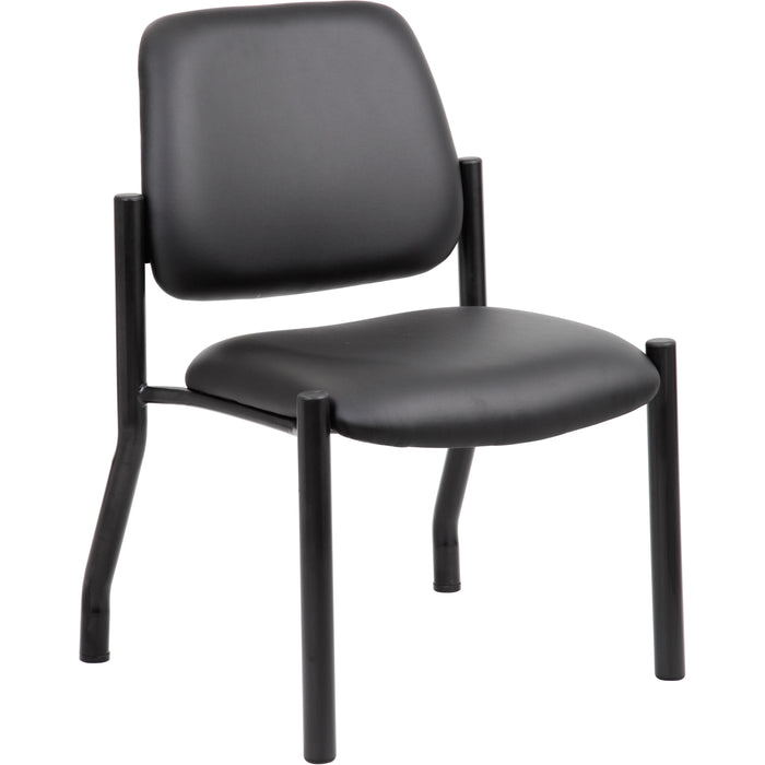 Boss Antimicrobial Armless Guest Chair, 300 lb. Weight Capacity - BOPB9595AMBK