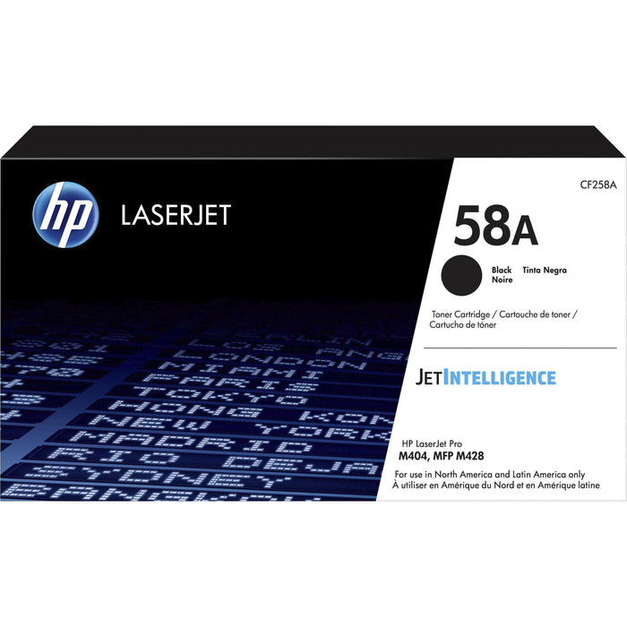 HP 58A (CF258A) Original Standard Yield Laser Toner Cartridge - Black - 1 Each - HEWCF258A