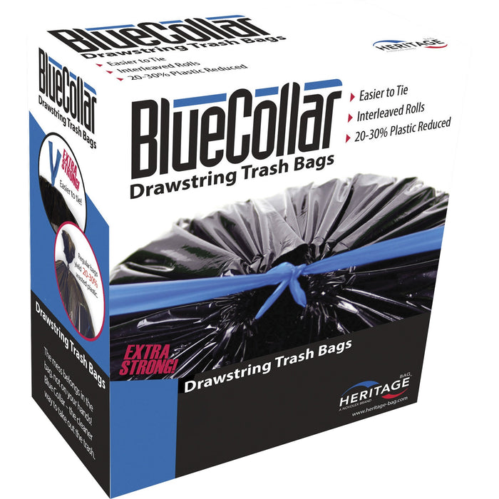 BlueCollar 30-gallon Drawstring Trash Bags - HERN6034YKRC1CT