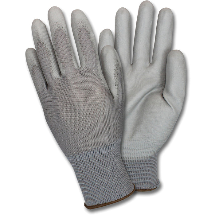 Safety Zone Poly Coated Knit Gloves - SZNGNPU2X4GY