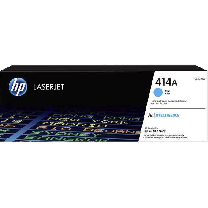 HP 414A (W2021A) Original Laser Toner Cartridge - Cyan - 1 Each - HEWW2021A